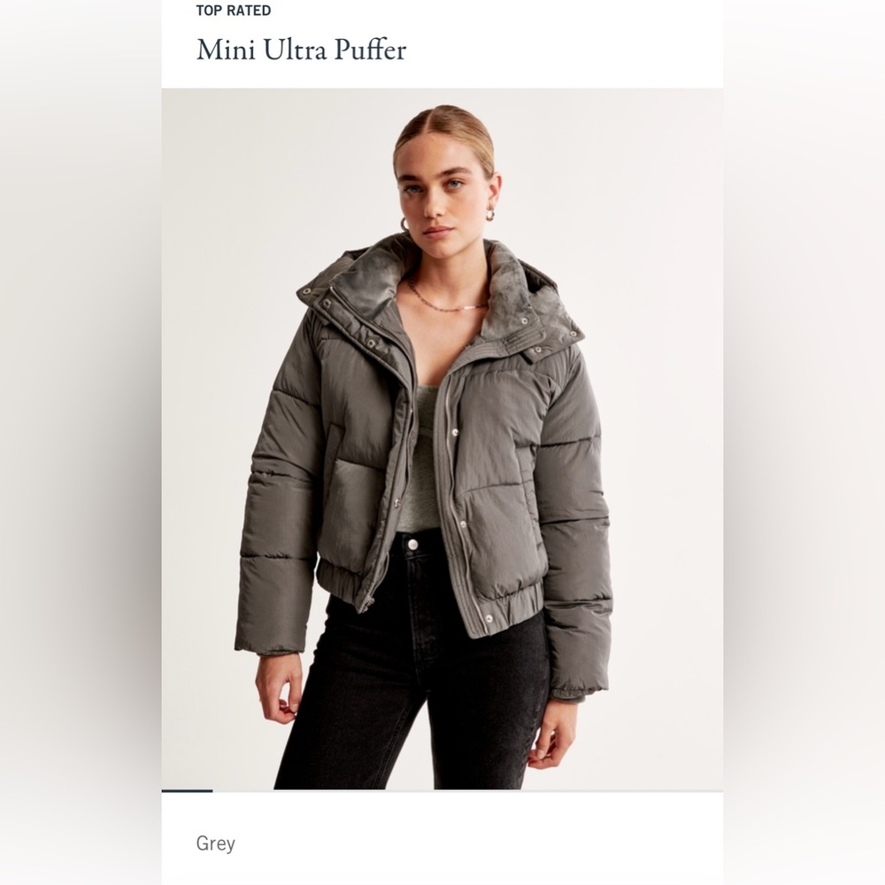 NWT Abercrombie Puffer in Grey
